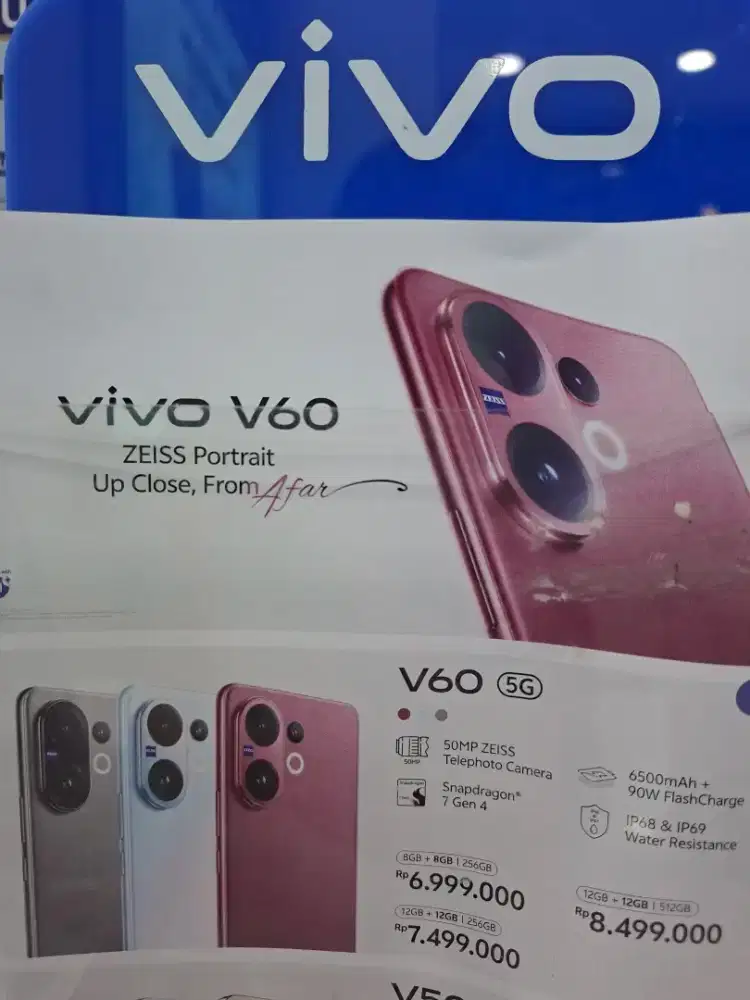 Vivo V60 bisa dicicil tanpa dp