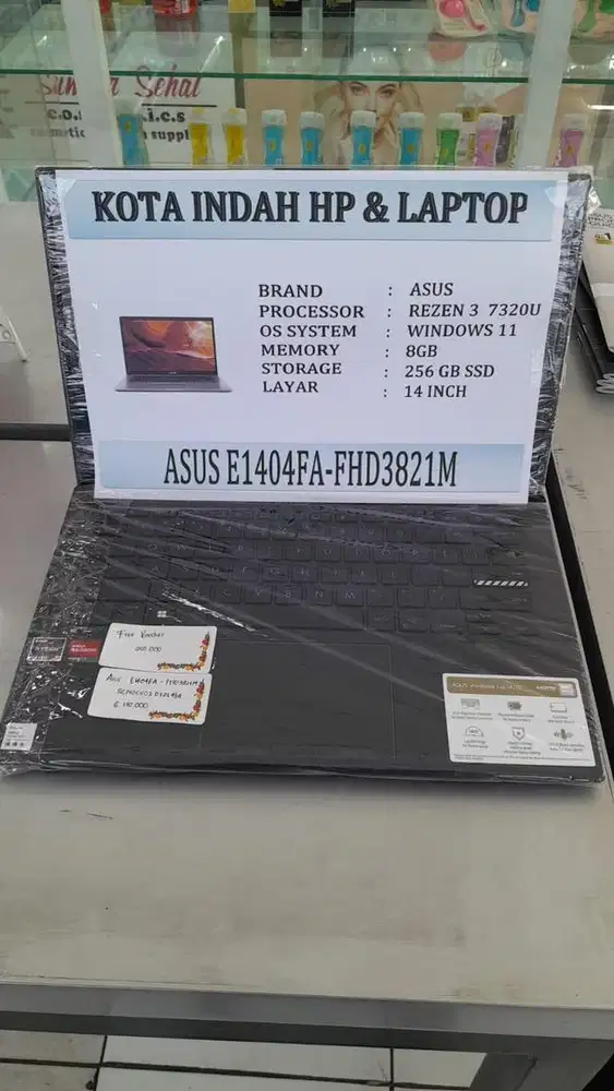 Laptop asus E14 free aksesoris