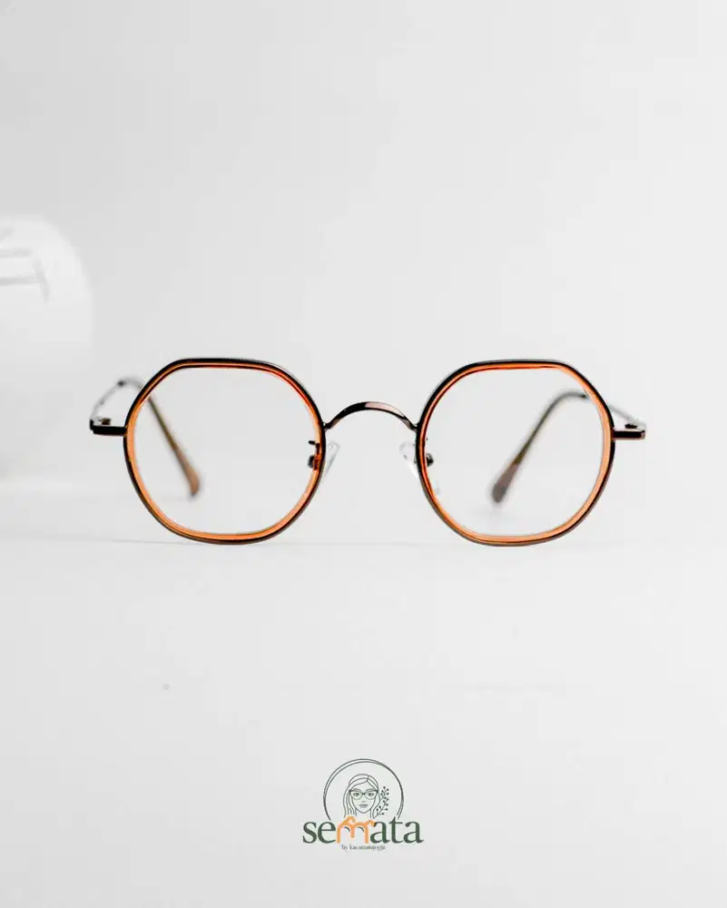 Semata Eyewear - Kacamata Hexagon Elegan Cocok Muka Kecil -BAYANAKA 05
