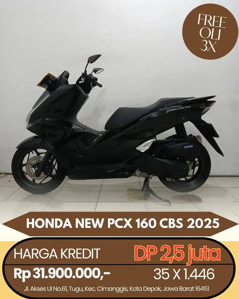 HONDA NEW PCX 160 CBS 2025 CASH/KREDIT PROSES CEPAT SYARAT KTP/KK