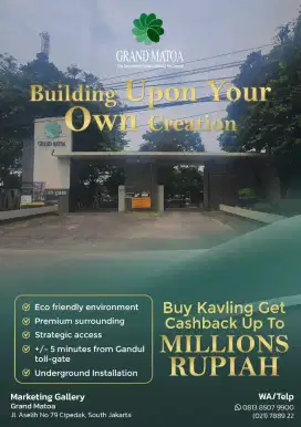 JUAL KAVLING PREMIUM GRAND MATOA
