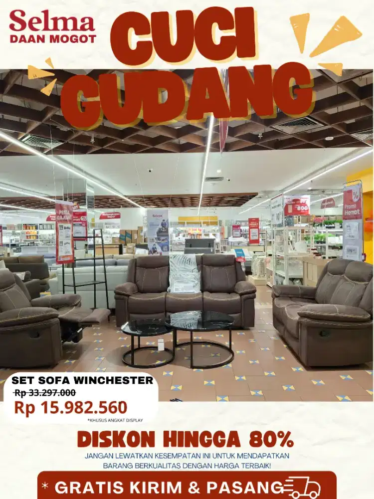 Promo Cuci Gudang Sofa Recliner Set
