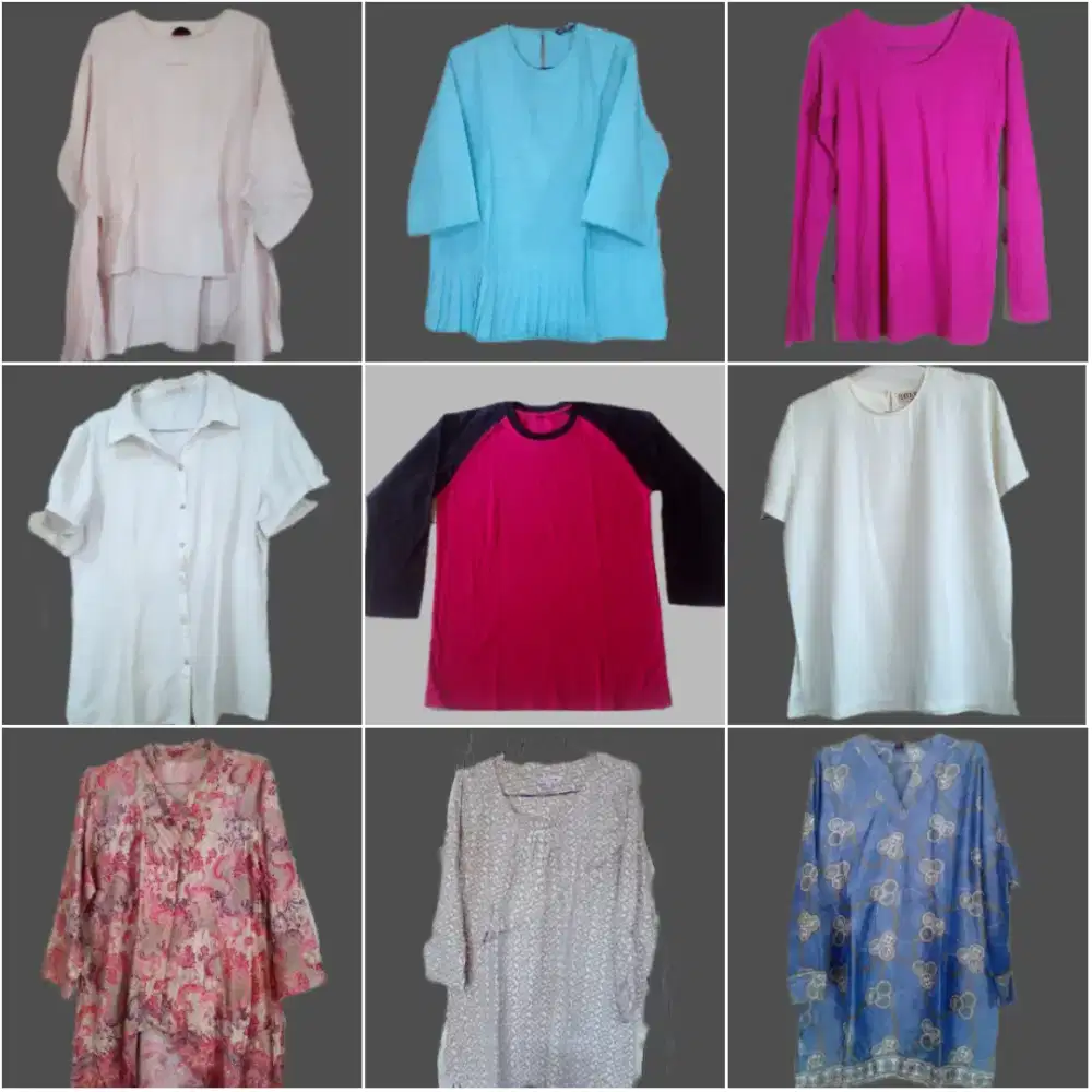 Baju kaos hem dress katun teba adem murah