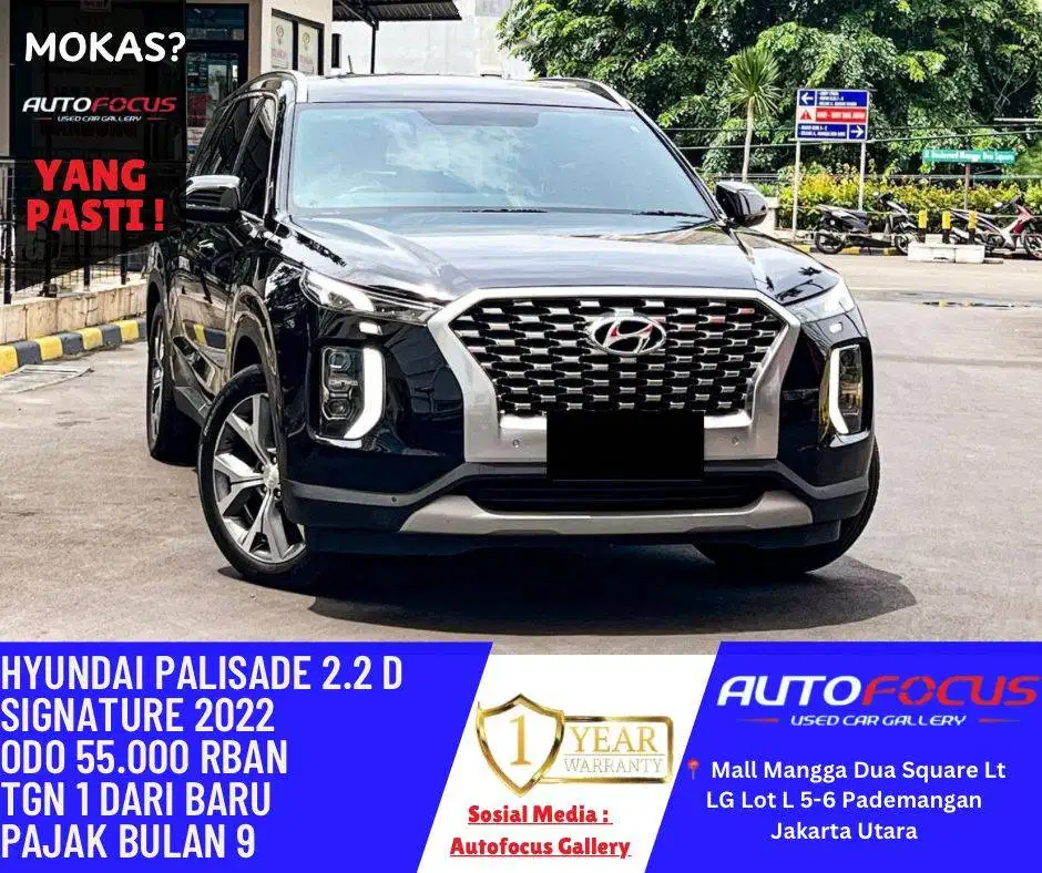 GARANSI 5TH | Hyundai Palisade 2.2L Signature 2WD Diesel AT BlacK