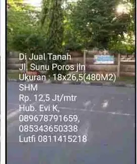 Dijual Kavling di Jl. Sunu Makassar