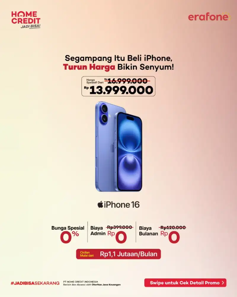CREDIT HP IPHONE APPLE 16 128