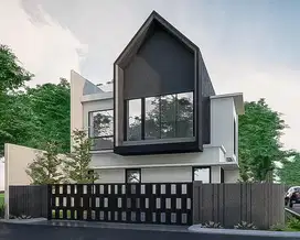 Rumah Babatan Pantai Scandinavian Style HOOK, ROW 3 MOBIL