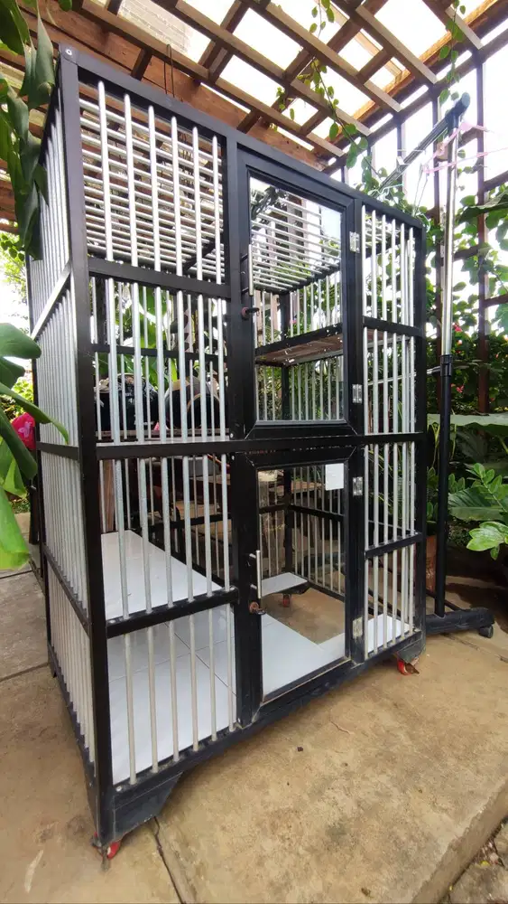 Kandang Kucing Aluminium 2 kamar