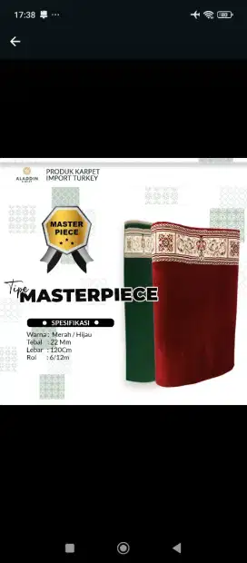 Karpet Masjid tipe Masterpiece