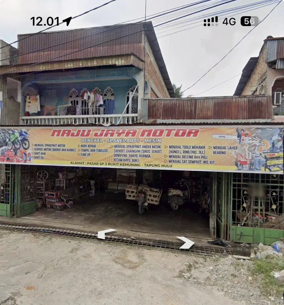 DIJUAL – 2 Ruko + Gudang + Tanah Belakang (SHM) LT 440 M2