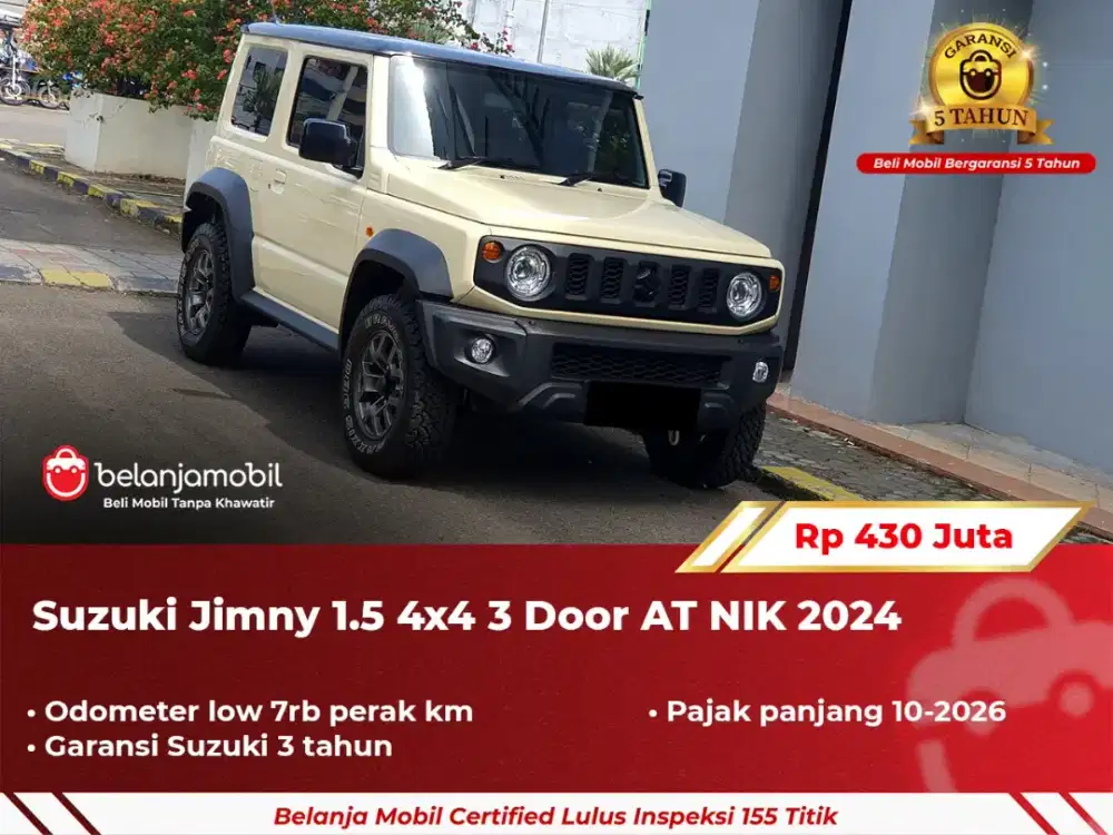LOW KM !! SUZUKI JIMNY 3 DOOR 4X4 AT 2024 / 2025 COKLAT