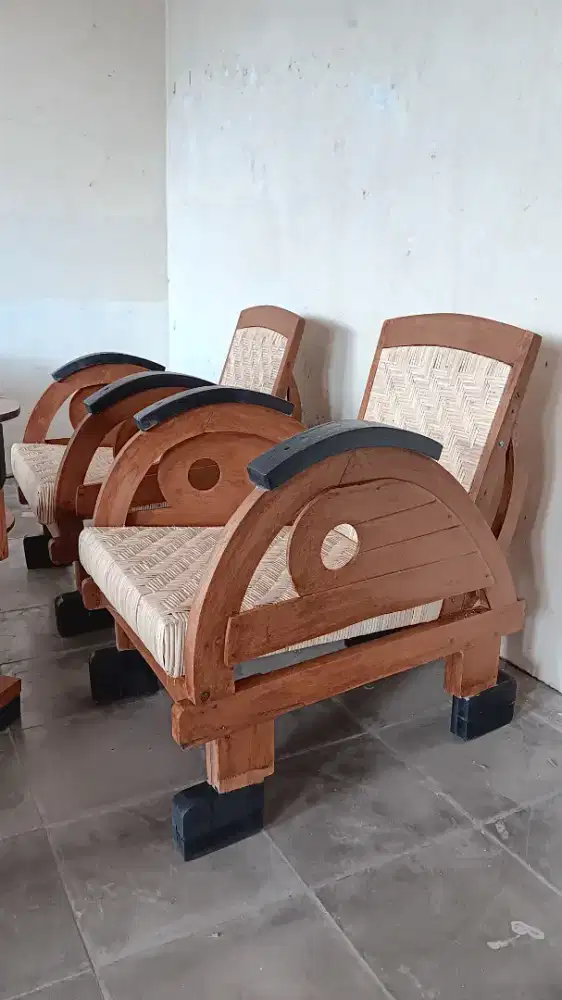 1 set meja kursi tamu Cirebonan langka jadul lawas kuno antik