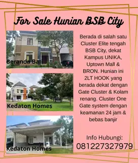 DJUAL Rumah HOOK Ditengah BSB City Beranda Bali Kedaton Siap Huni