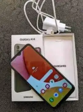 BU Jual cpt Samsung A14 ram 6/128,full set,br 1 minggu, msh  spt baru
