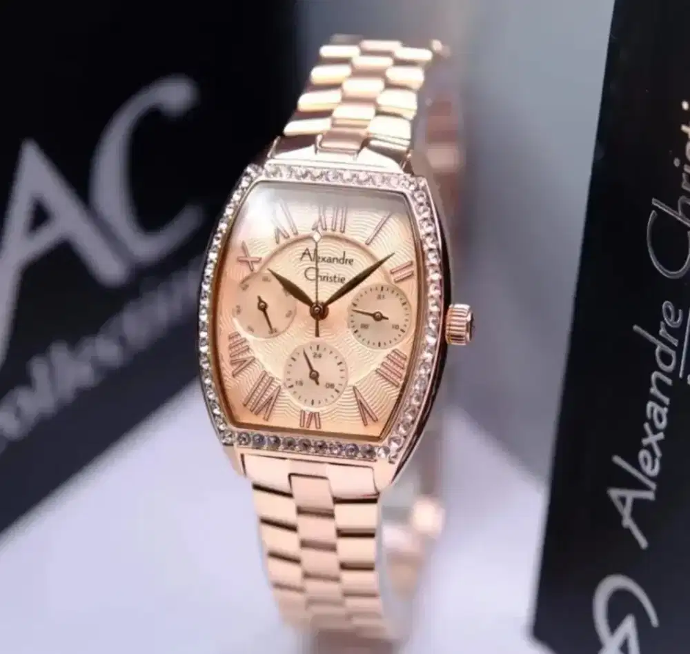 Ready!Jam Tangan Alexandre Christie AC 2B86 BF Wanita Tali Rantai