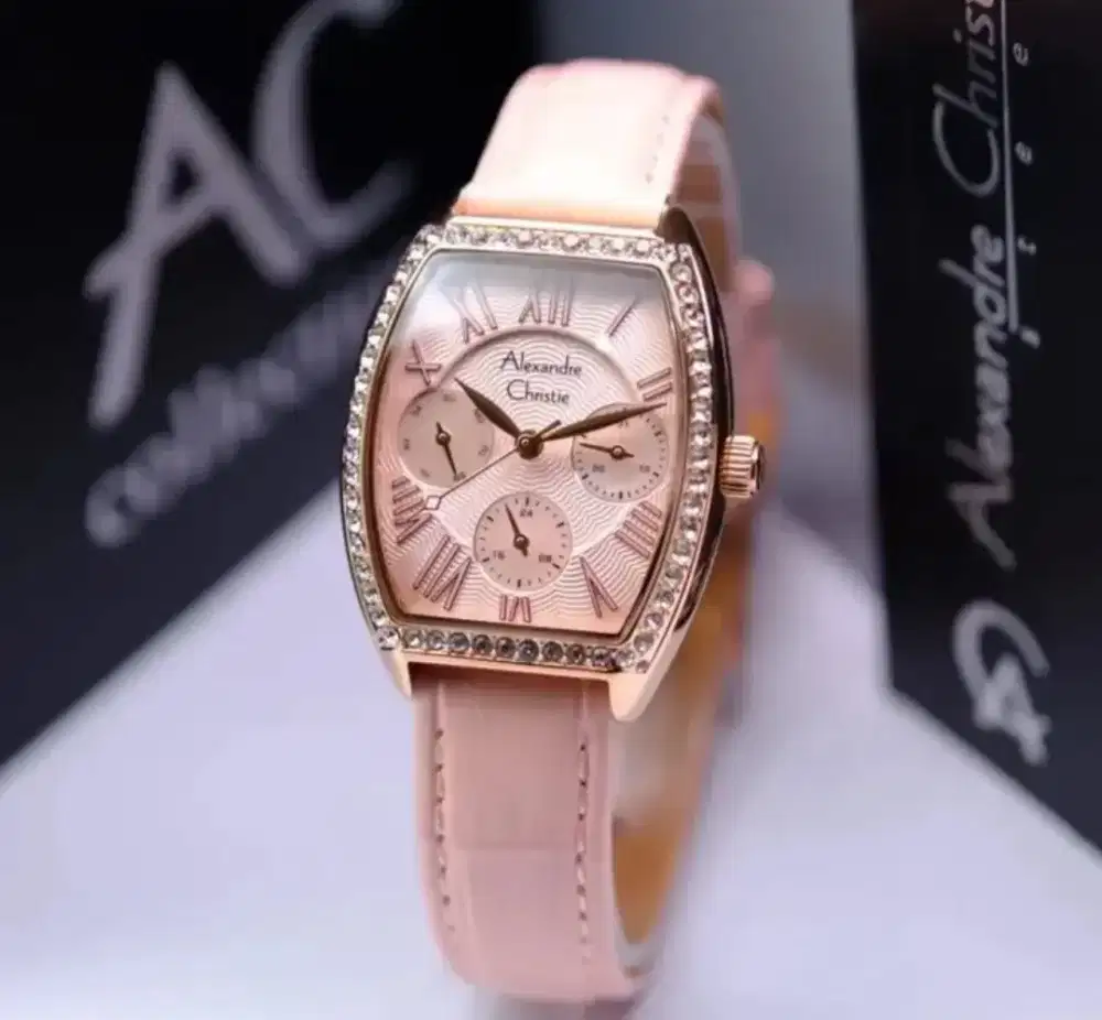 Ready!Jam Tangan Alexandre Christie AC 2B86 BF Wanita Tali Kulit