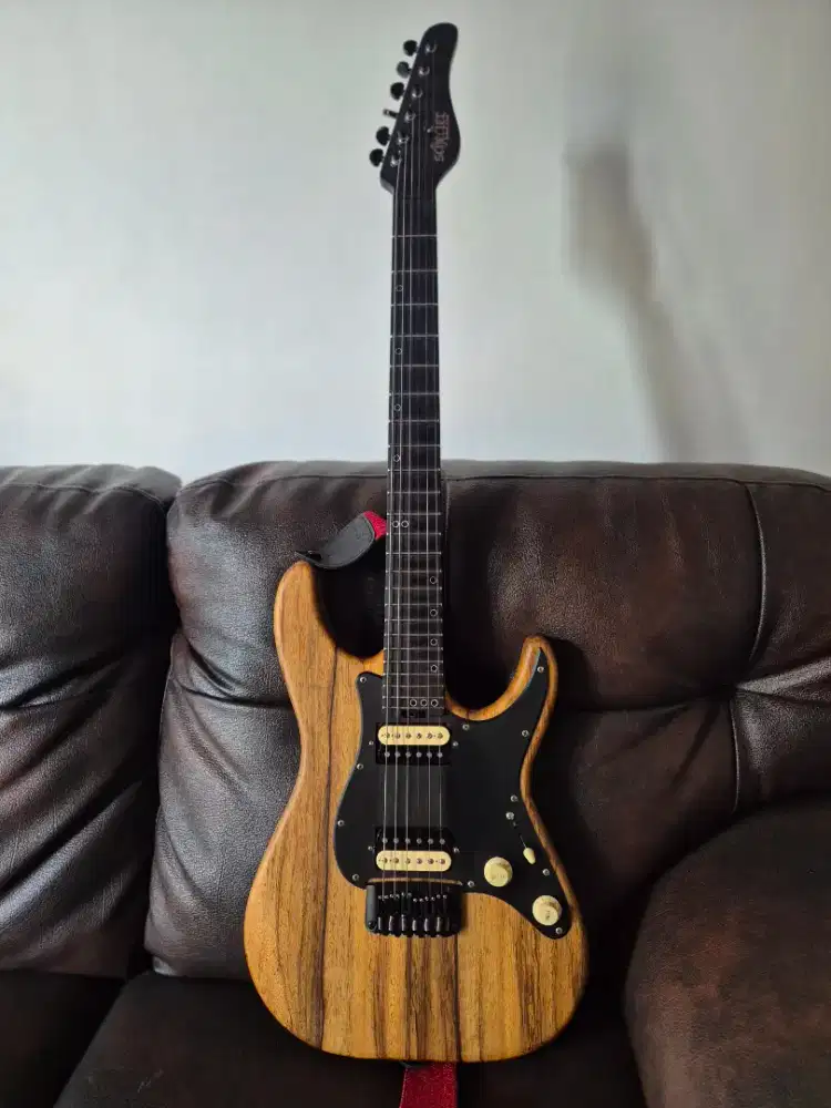 DIJUAL GITAR elektrik  schecter sun valley super exotic black limba