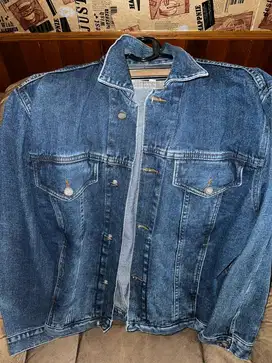 Jaket jeans biru XL