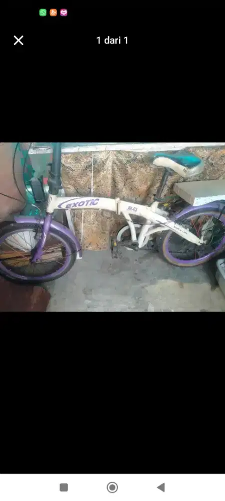Sepeda lipat merk exotic tipe 2.0
