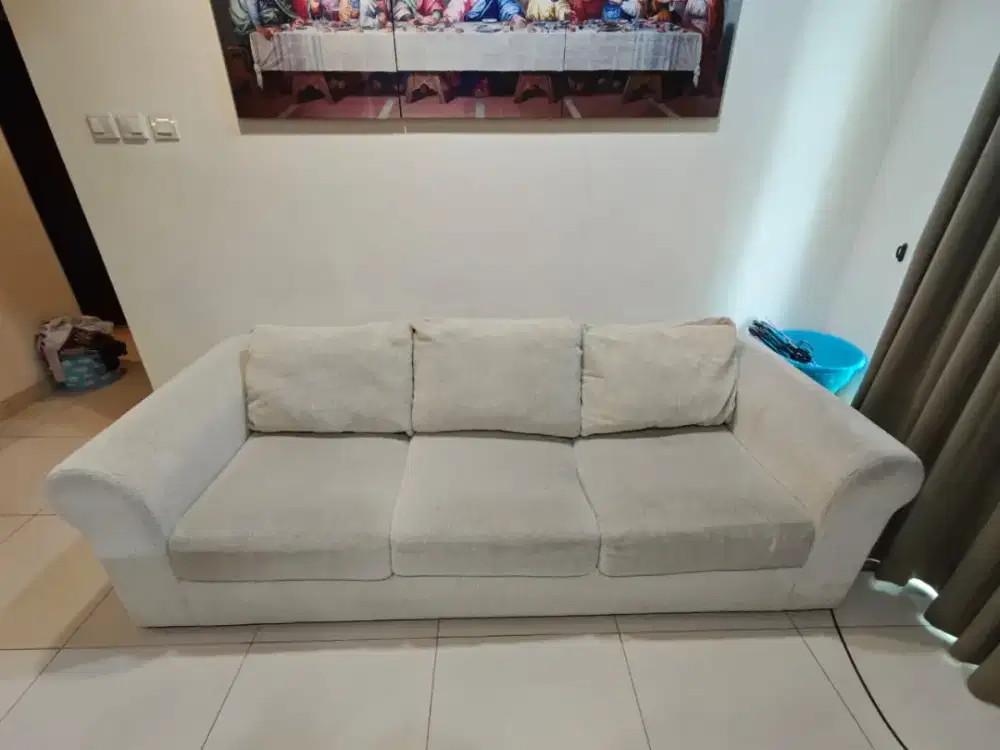 Sofa 3 seater kain