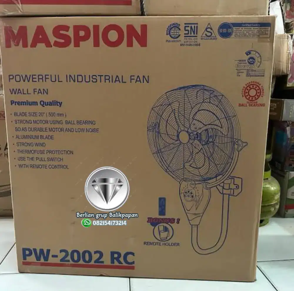 COD (Maspion Power Fan PW-2002 RC Remote Control KIPAS ANGIN