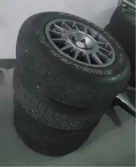 Ban & Velg 4 pcs Bridgestone Dueler AT 215/70 Ring 16, Velg Speedline