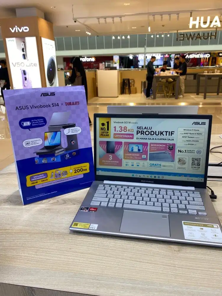 Cicilan Ringan Tanpa CC Laptop Asus Vivobook Ryzen3 Modal KTP