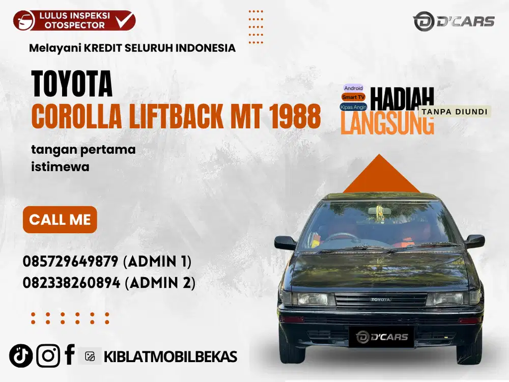 COROLLA LIFTBACK 1988 MT  TANGAN PERTAMA  ISTIMEWA