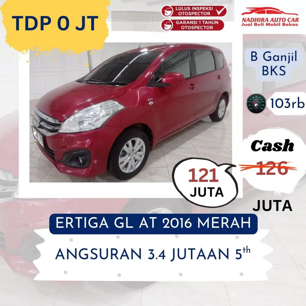 Promo TDP 0 Rupiah Ertiga GL AT 2016 Merah