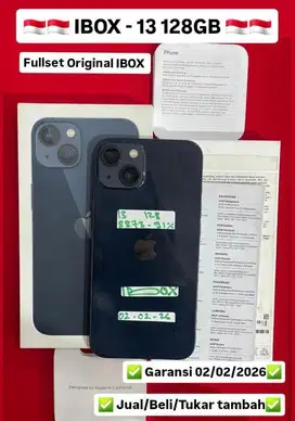 Iphone 13 128 Gb Midnight Resmi Ibox Garansi On