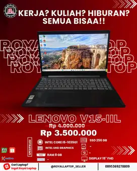 LENOVO V15-IIL  INTEL CORE I5-1035G1 RAM 8 GB SSD 256 GB