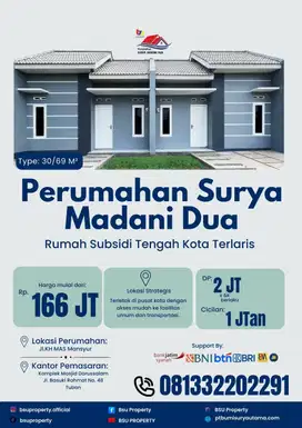 Rumah Nyaman & Strategis, Hanya di Surya Madani Dua