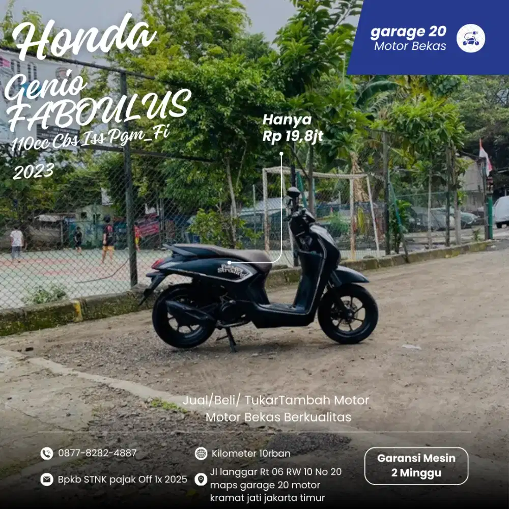 Honda Genio 110cc Faboulus Cbs iss Esp Fi Tahun 2023 Pajak Off