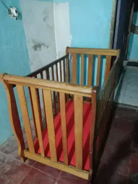 Box bayi jati Belanda + busa empuk 80×120×100