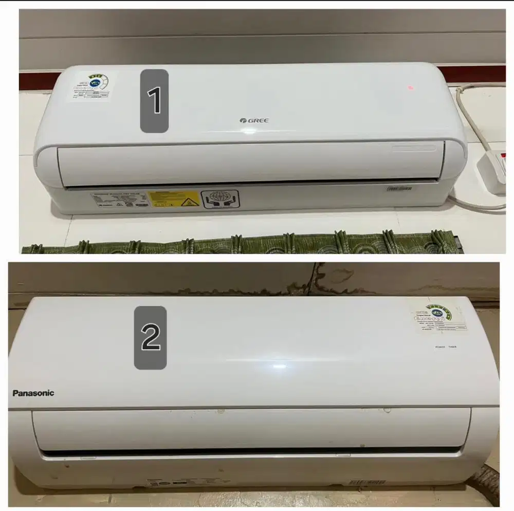Ac Gree 1 pk like new garansi + ac panasonic 1/5 PK