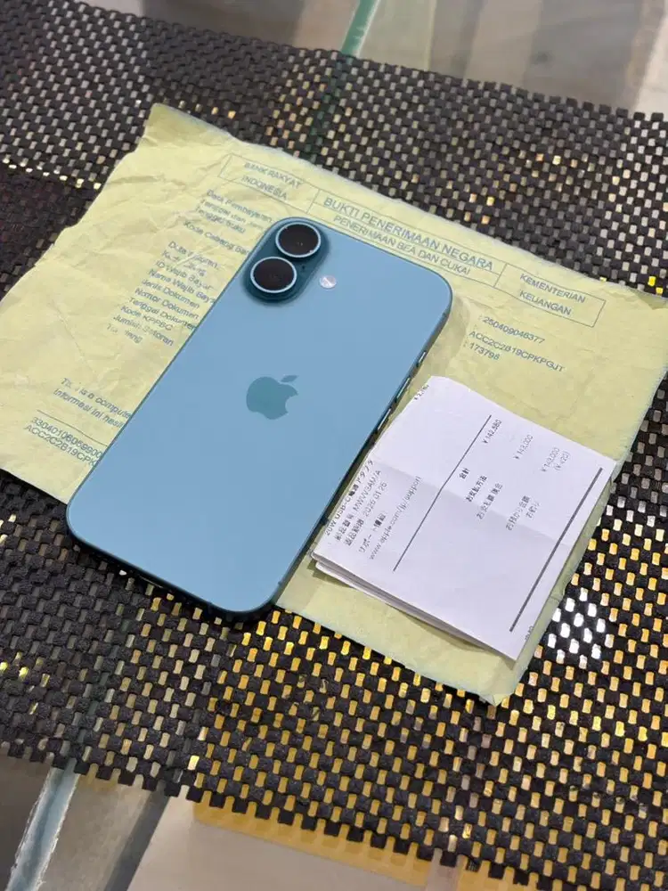 Iphone 16 256gb terdaftar beacukai