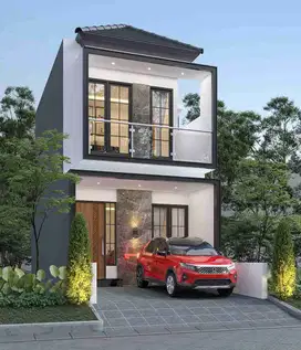 Bebas Banjir Rumah 2 lantai 2 km ke tol cimanggis
