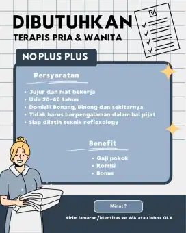 Dibutuhkan terapis pria & wanita