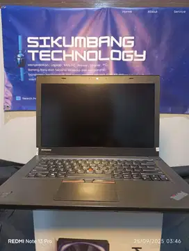 Lenovo ThinkPad T450 | Core i5 Gen 5 | 8GB RAM | SSD 128GB – Siap Temp