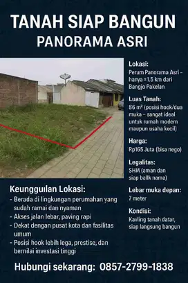 TANAH HOOK 86M SIAP HUNI STRATEGIS MERTOYUDAN