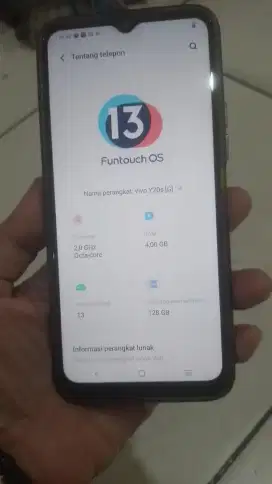 Vivo y20s ram 4/128 orian batangan siap pakai