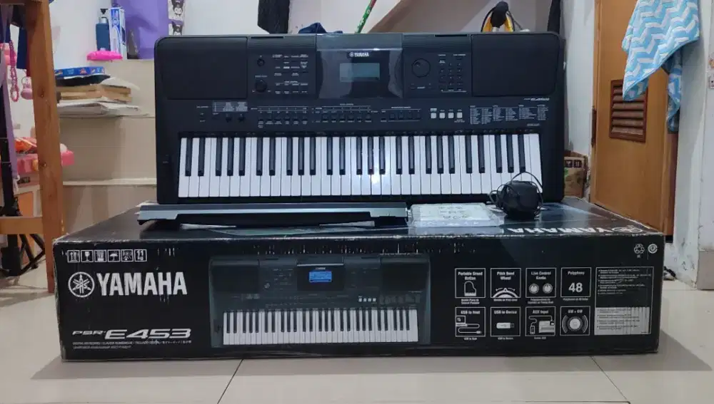 Yamaha PSR E453 lengkap mulus