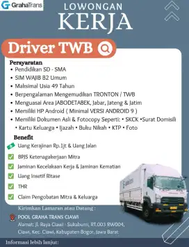 Lowongan Driver Tronton Wing Box