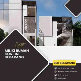 Jual kost-an Ciputat 10 kamar tidur/mandi akses nempel kampus UIN Tangerang Selatan