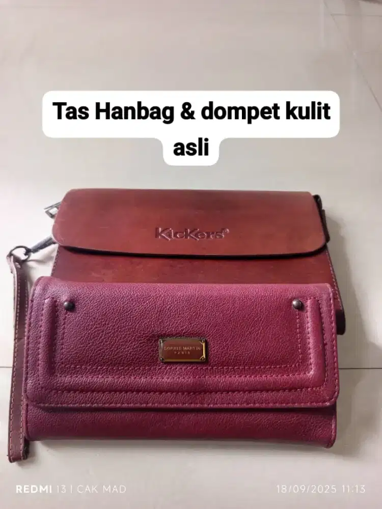 Hand bang kulit asli ori mrk Kickers