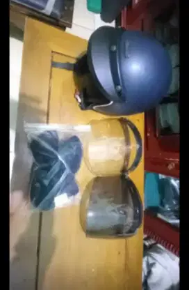 HELM BOGO NJS NR80'S WARNA NAVY DOFF ORIGINAL