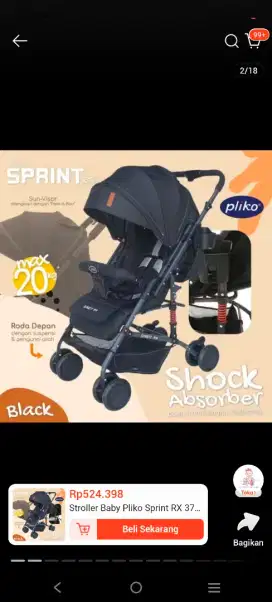 Stroller lipat depan blkg - layak pakai bekas