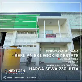 Disewakan Gudang Berlian 88 Legok 9x18 Biz Estate Jl. Diklat Pemda