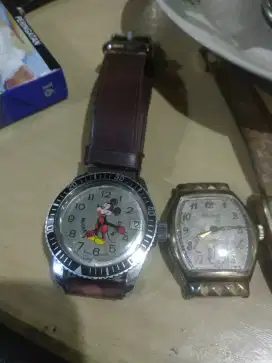 Jam tangan vintage Mickey mouse bradley walt disney original tua