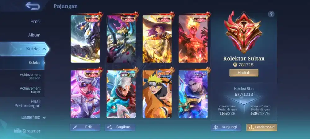 Mobile legend kolektor sultan